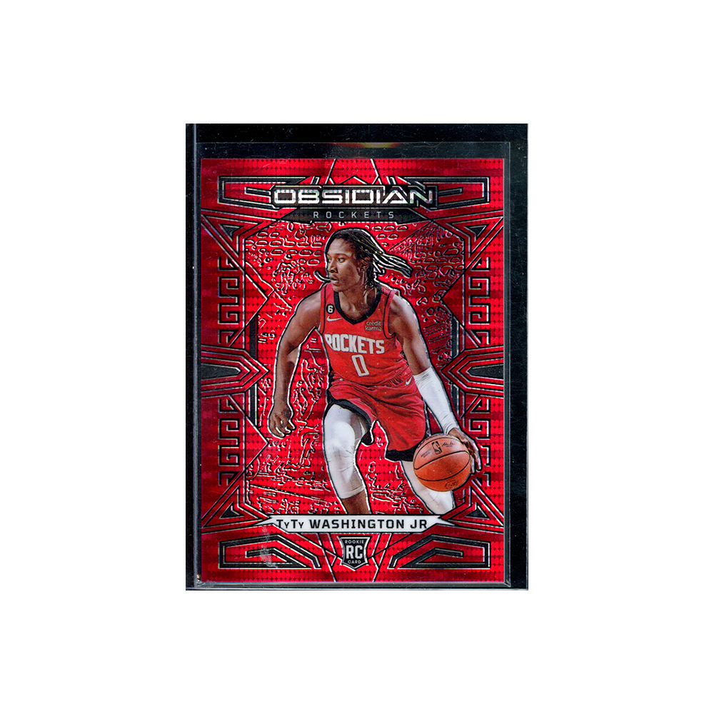 TyTy Washington Jr. 2022-23 Panini Obsidian Basketball Red Pulsar Rookie /8