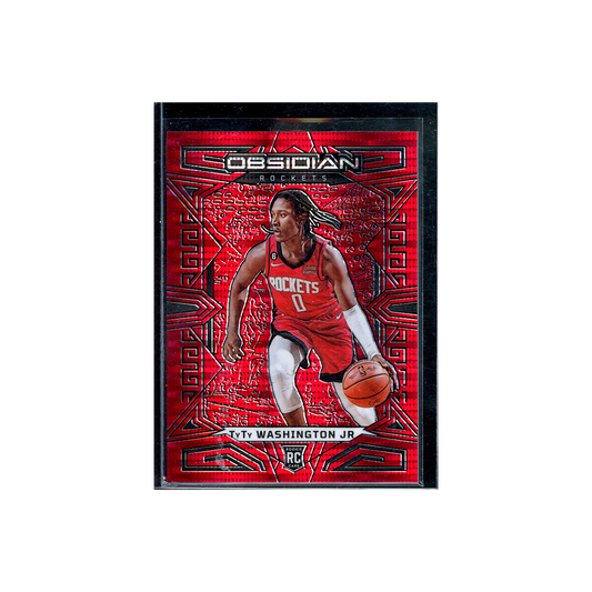 TyTy Washington Jr. 2022-23 Panini Obsidian Basketball Red Pulsar Rookie /8