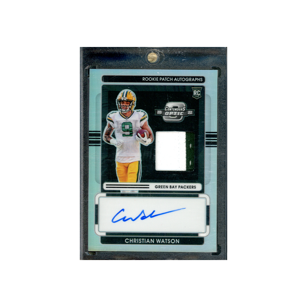 Christian Watson 2022 Panini Contenders Optic Football RPA Silver /75