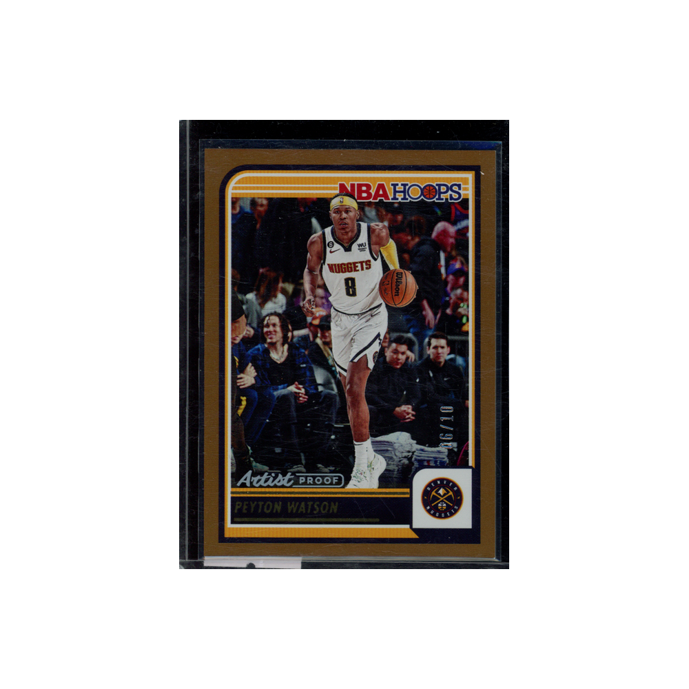 Peyton Watson 2023-24 Panini Hoops Basketball Gold /10
