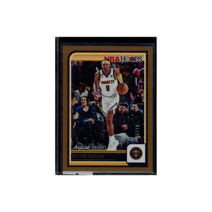 Peyton Watson 2023-24 Panini Hoops Basketball Gold /10