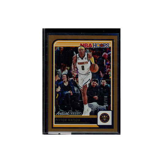 Peyton Watson 2023-24 Panini Hoops Basketball Gold /10