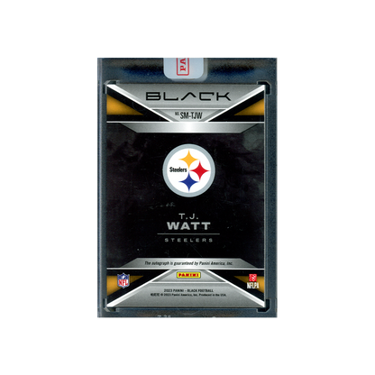 TJ Watt 2023 Panini Black Football Smoke Show Auto Emerald /10