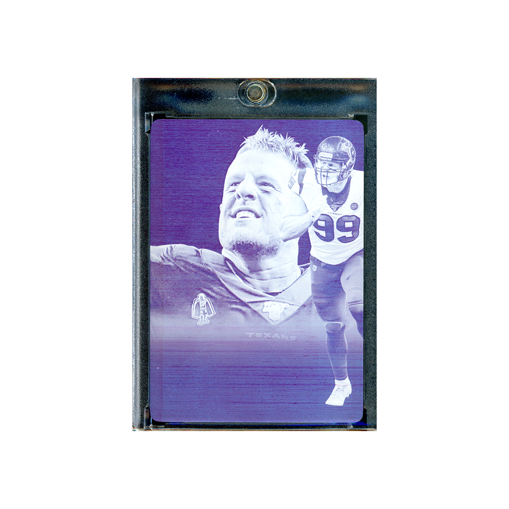 JJ Watt 2020 Panini Plates & Patches Football Megenta Plate 1/1