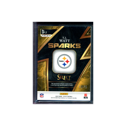 TJ Watt 2022 Panini Select Football Sparks Patch /75