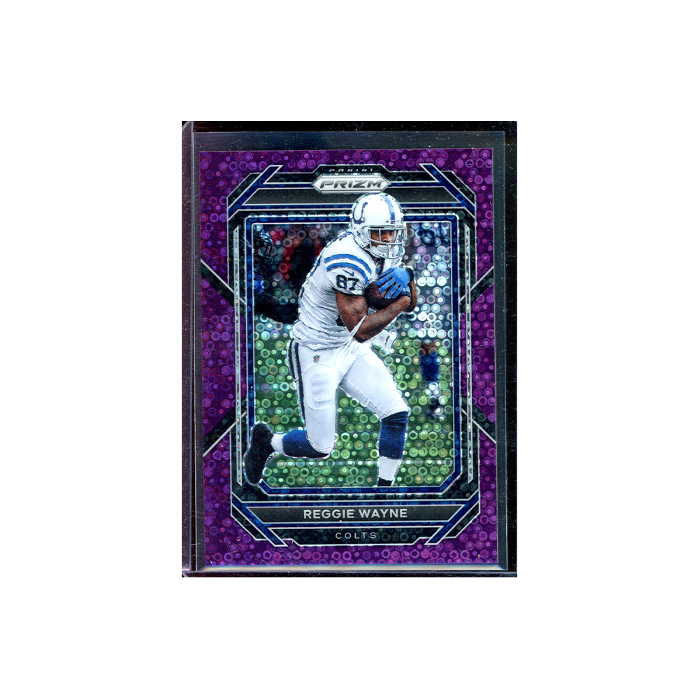 Reggie Wayne 2022 Panini Prizm Football Purple No Huddle Prizm /35