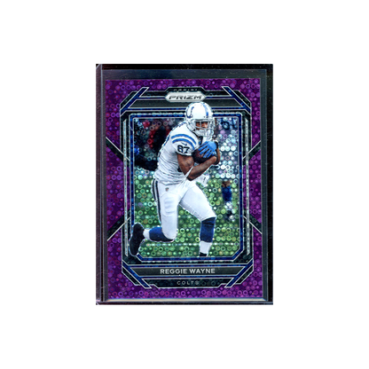 Reggie Wayne 2022 Panini Prizm Football Purple No Huddle Prizm /35