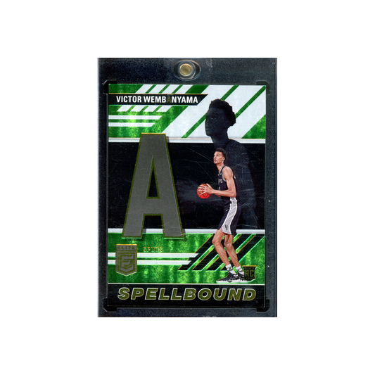 Victor Wembanyama 2023-24 Panini Donruss Elite Basketball Spellbound 'A' Green Rookie /75