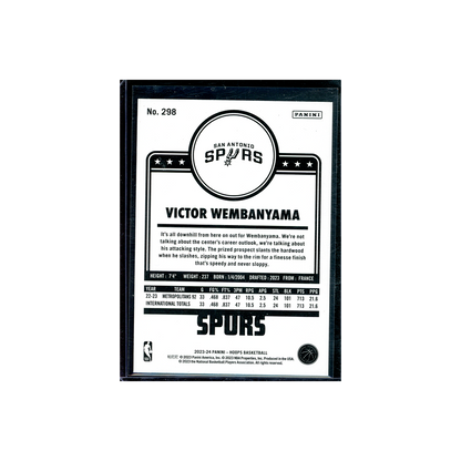 Victor Wembanyama 2023-24 Panini Hoops Basketball Tribute Rookie