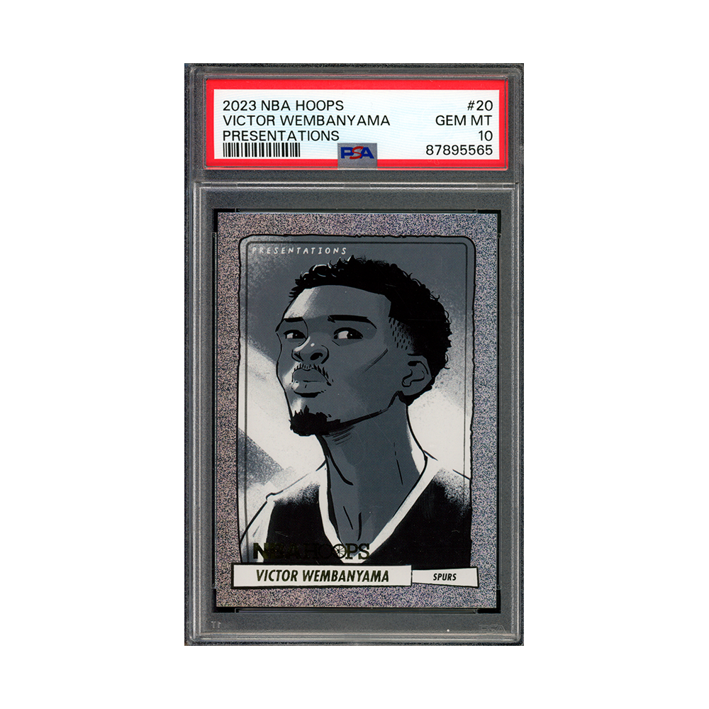 Victor Wembanyama 2023-24 Panini Hoops Basketball Presentations Rookie PSA 10