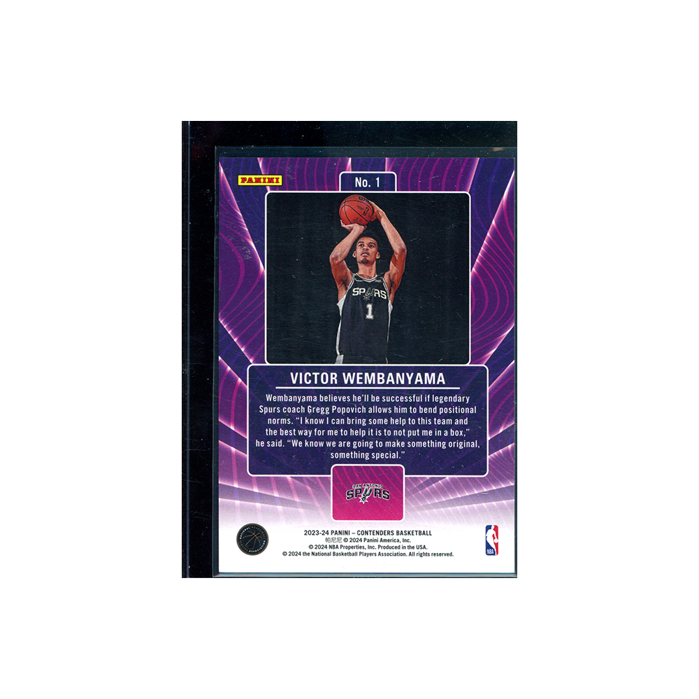 Victor Wembanyama 2023-24 Panini Contenders Basketball Lottery Ticket Rookie