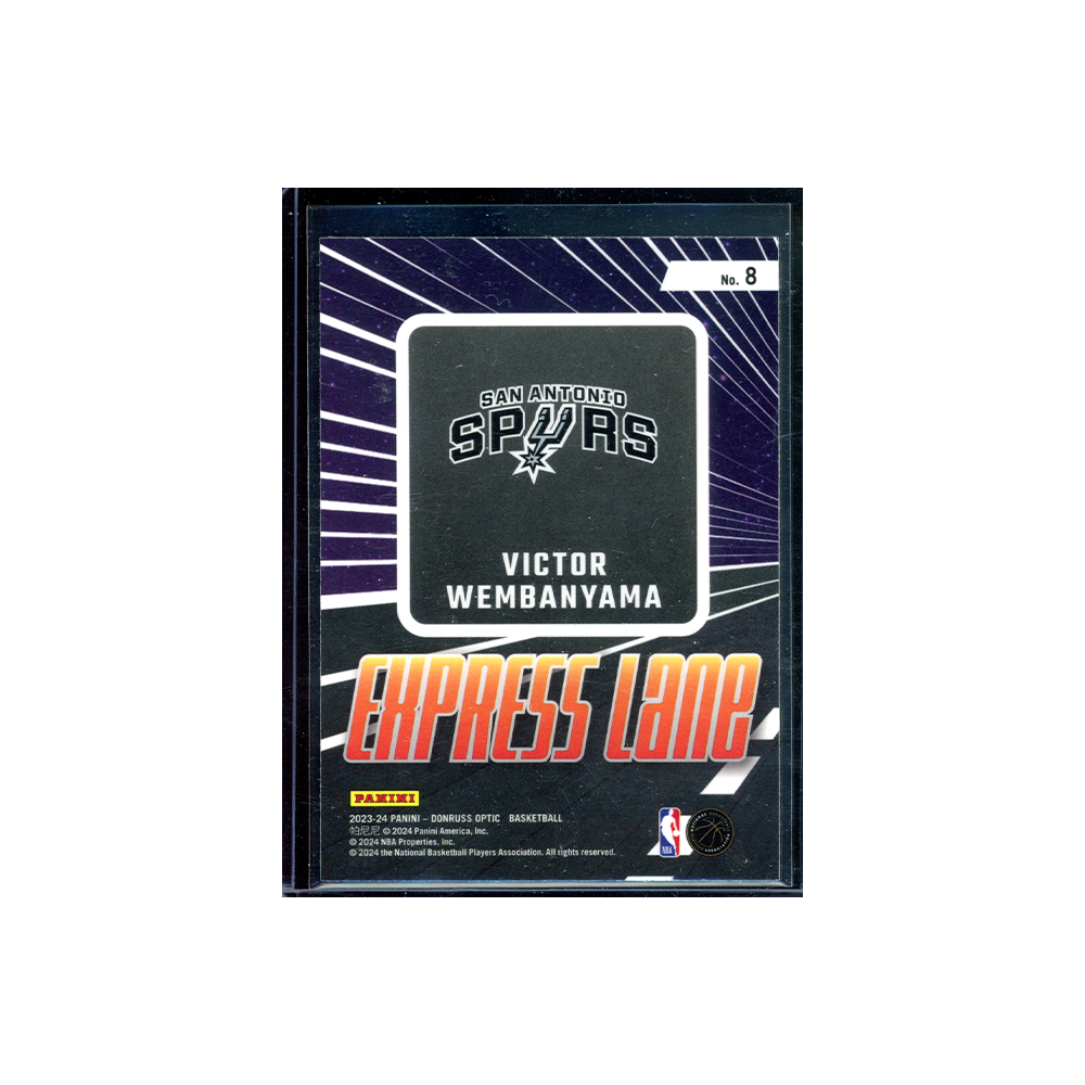 Victor Wembanyama 2023-24 Panini Donruss Optic Basketball Express Lane Rookie