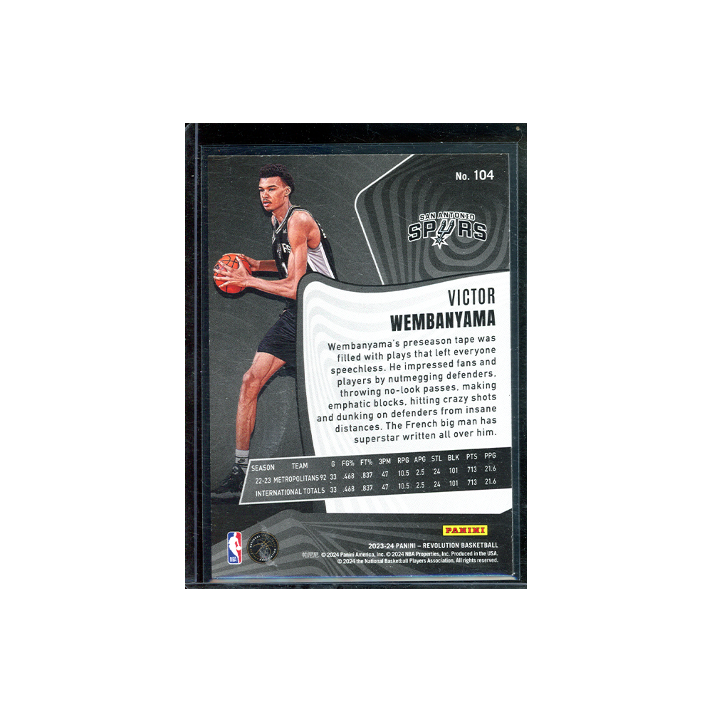 Victor Wembanyama 2023-24 Panini Revolution Basketball Rookie