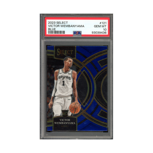 Victor Wembanyama 2023-24 Panini Select Basketball Rookie Blue PSA 10