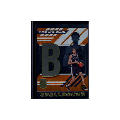Victor Wembanyama 2023-24 Panini Donruss Elite Basketball Rookie Spellbound "B" Orange Die-Cut