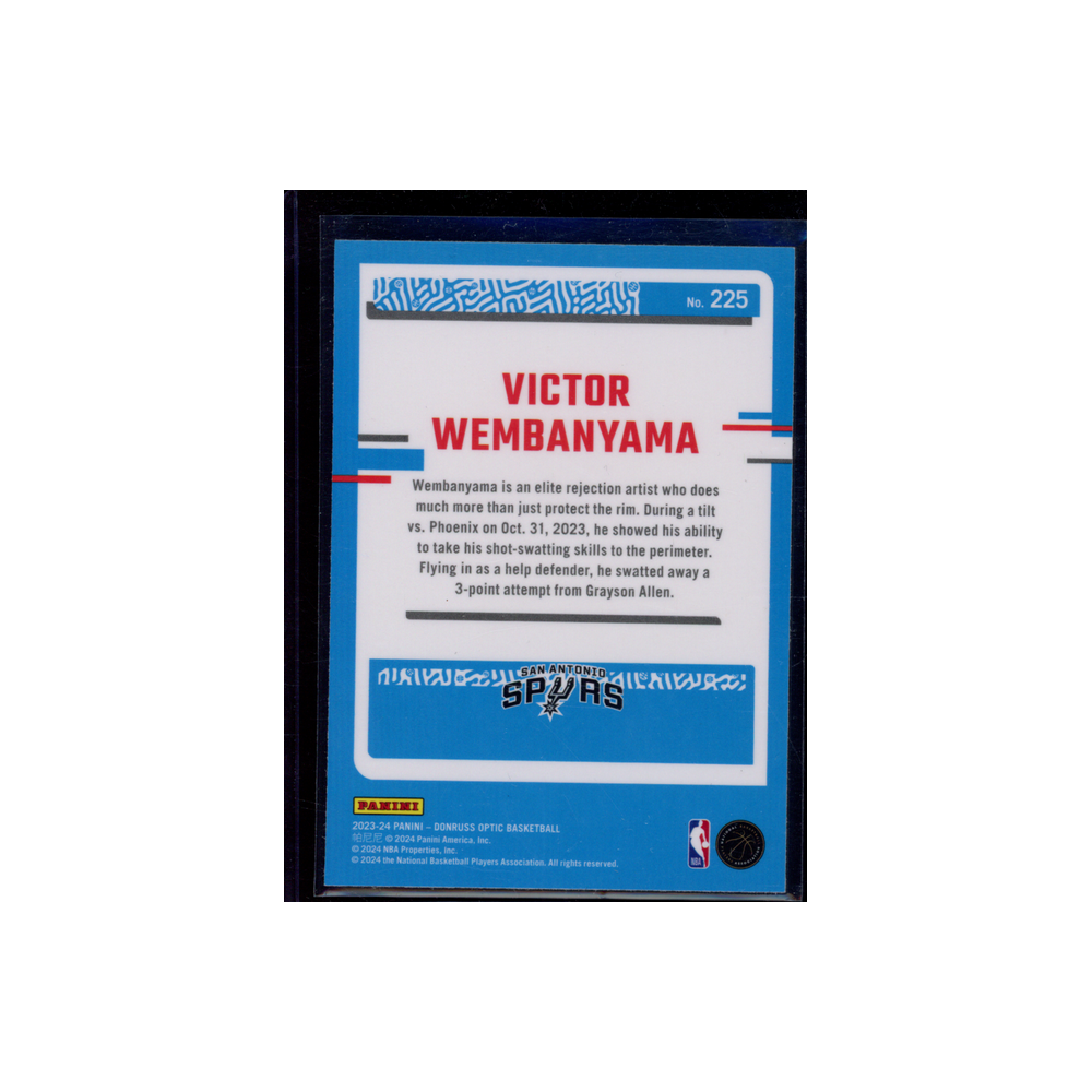 Victor Wembanyama 2023-24 Panini Donruss Optic Rookie #225
