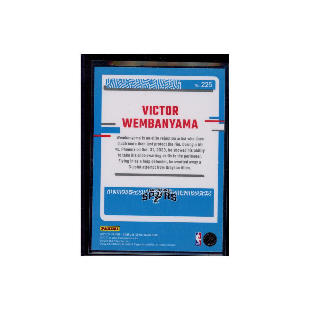 Victor Wembanyama 2023-24 Panini Donruss Optic Rookie #225
