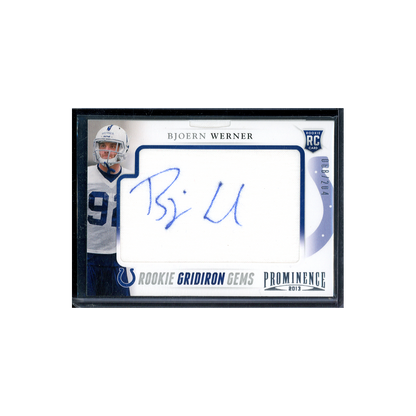 Björn Werner 2013 Panini Prominence Football Rookie Patch Auto /204