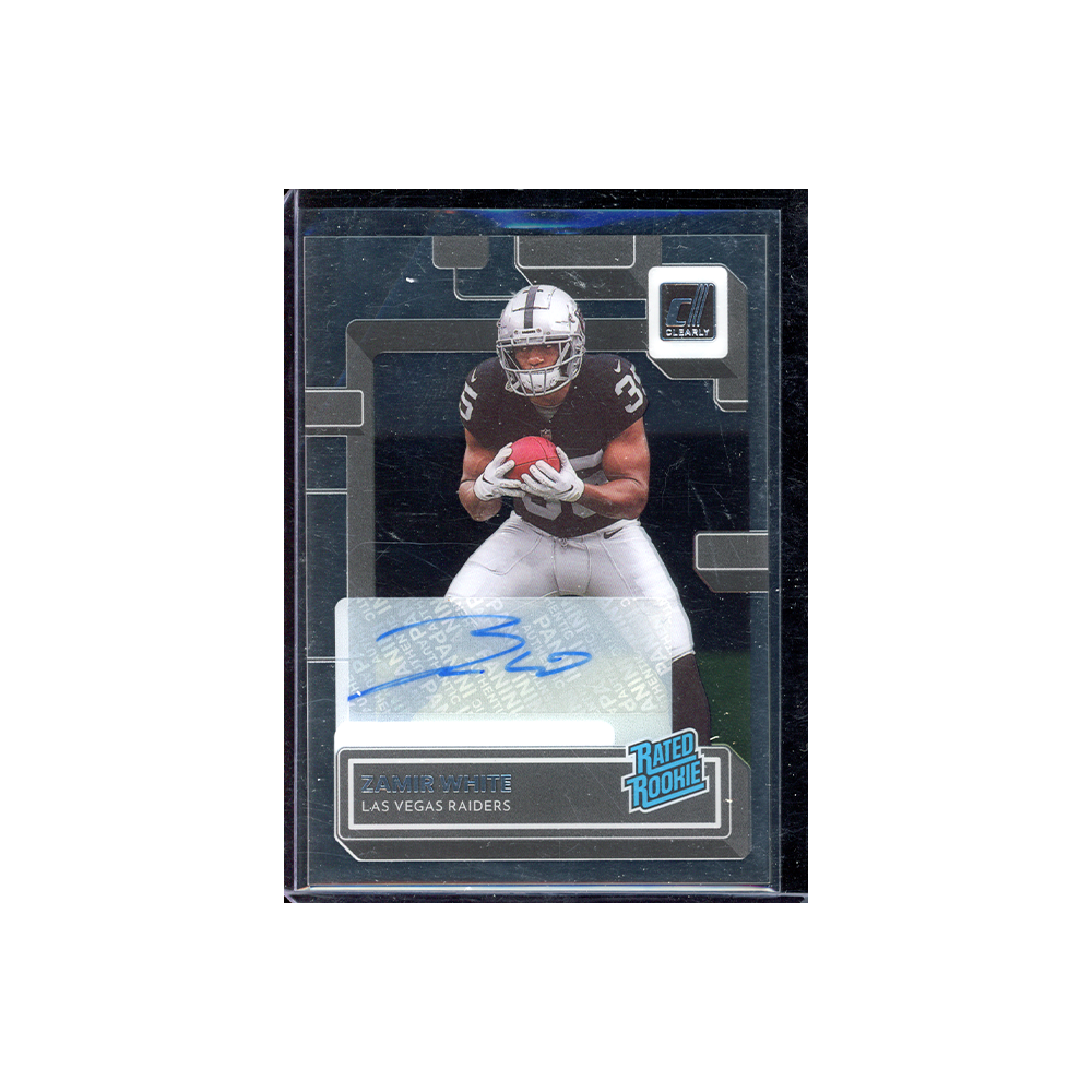 Zamir White 2022 Panini Clearly Donruss Football Rated Rookie Auto