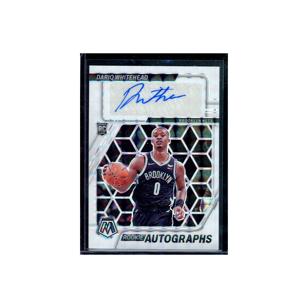 Dariq Whitehead 2023-24 Panini Mosaic Basketball Rookie Auto White /25