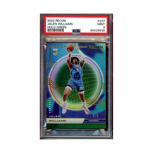 Jalen Williams 2022-23 Recon Basketball Holo Green Rookie /5 PSA 9