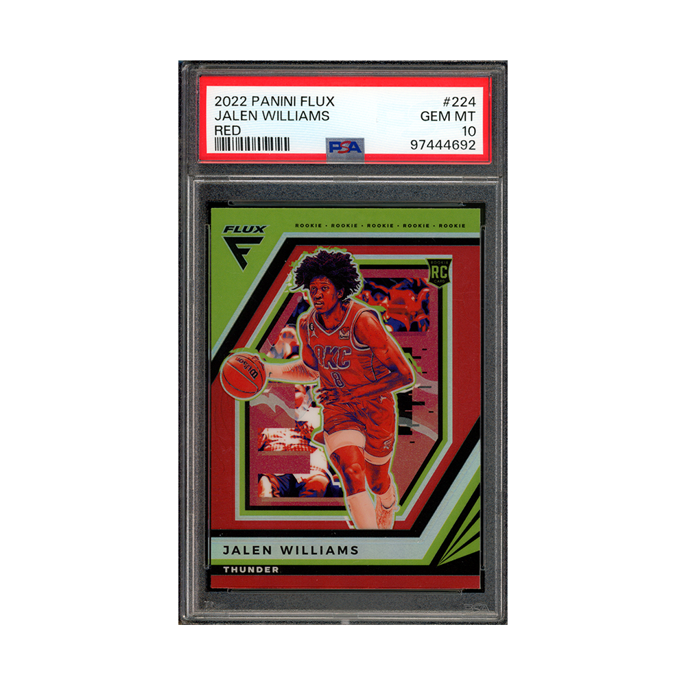 Jalen Williams 2022-23 Panini Flux Basketball Red Rookie PSA 10