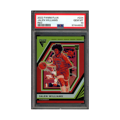 Jalen Williams 2022-23 Panini Flux Basketball Red Rookie PSA 10