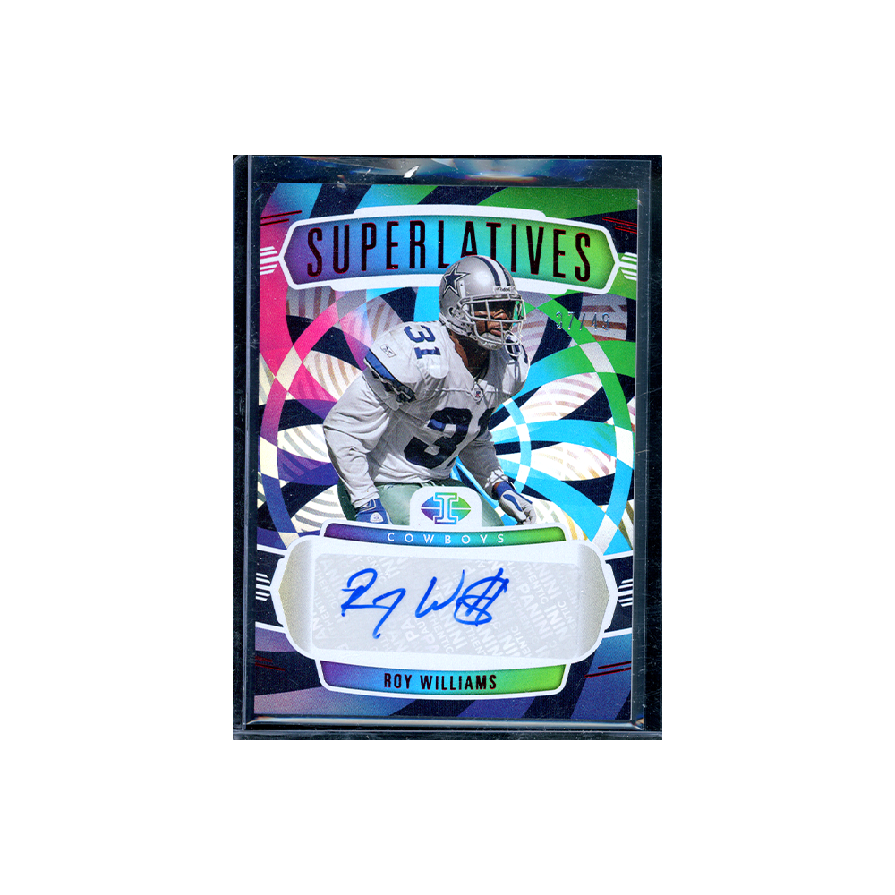 Roy Williams 2022 Panini Illusions Football Supelatives Auto /49