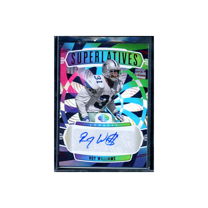 Roy Williams 2022 Panini Illusions Football Supelatives Auto /49