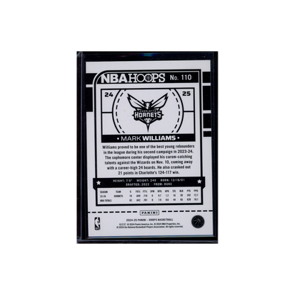 Mark Williams 2024-25 Panini Hoops Basketball Orange /149