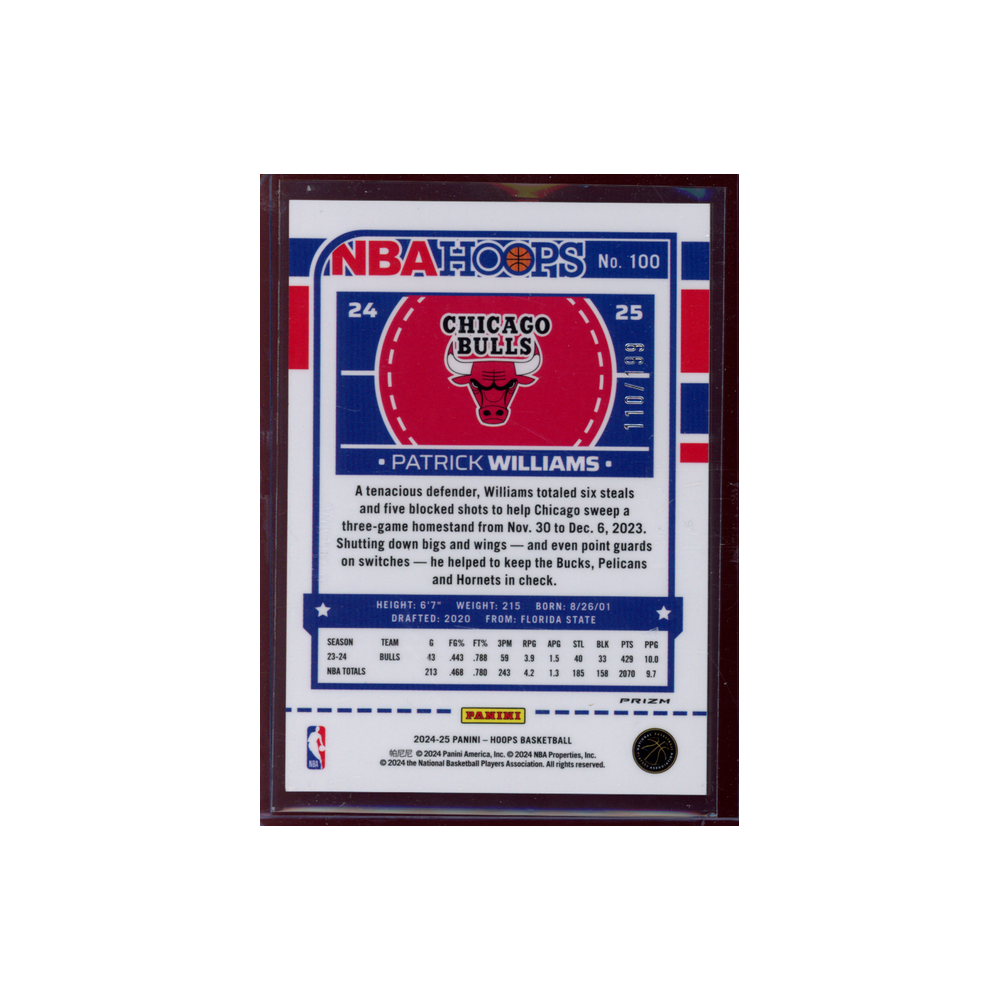Patrick Williams 2024-25 Panini Hoops Basketball Orange /199