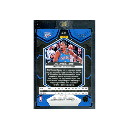 Jalen Williams 2023-24 Panini Mosaic Basketball Gold Choice /10