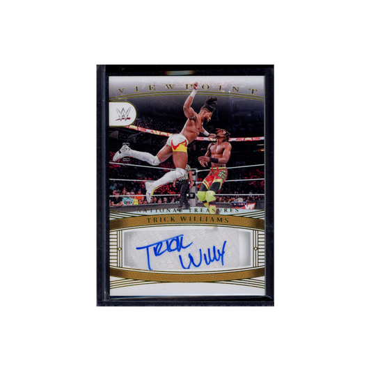 Trick Williams 2024 Panini National Treasures WWE View Point Auto /99
