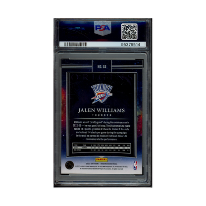 Jalen Williams 2023 Panini Origins Basketball Neon Green /25 PSA 8