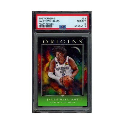 Jalen Williams 2023 Panini Origins Basketball Neon Green /25 PSA 8