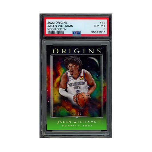 Jalen Williams 2023 Panini Origins Basketball Neon Green /25 PSA 8