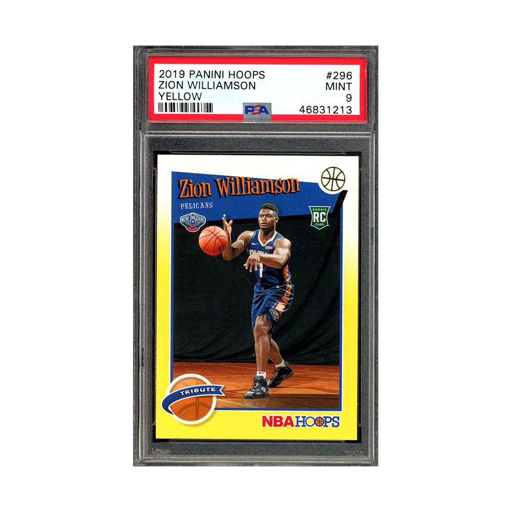 Zion Williamson 2019-20 Panini Hoops Basketball Rookie Yellow PSA 9