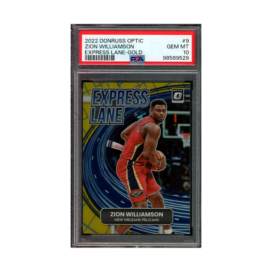 Zion Williamson 2022 Panini Donruss Optic Express Lane Gold PSA 10