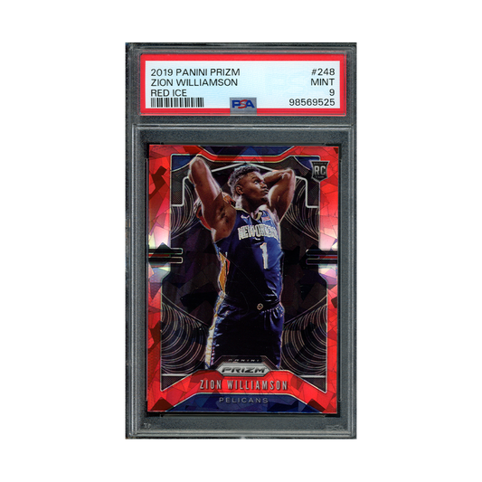 Zion Williamson 2019 Panini Prizm Rookie Red Ice PSA 9