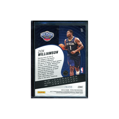 Zion Williamson 2022-23 Panini Revolution Basketball Cosmic /99