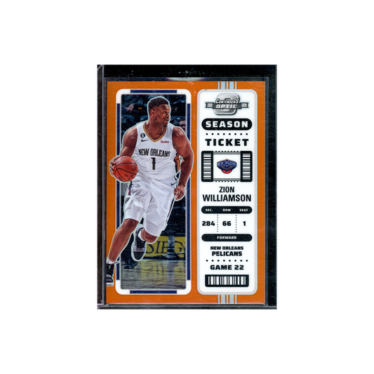 Zion Williamson 2022-23 Panini Contenders Optic Basketball Rookie Season Orange /49