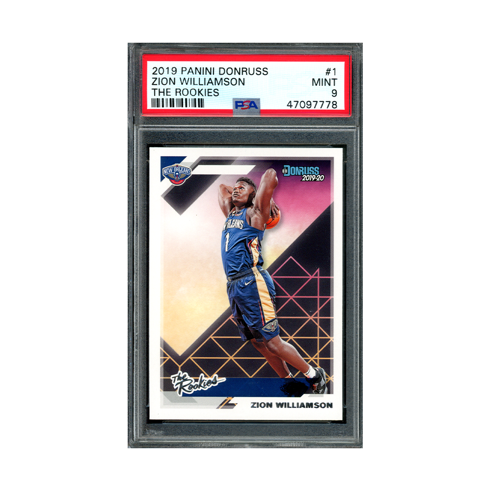 Zion Williamson 2019 Panini Donruss Basketball The Rookies PSA 9