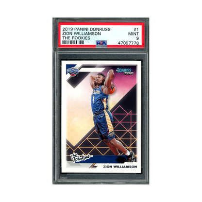 Zion Williamson 2019 Panini Donruss Basketball The Rookies PSA 9