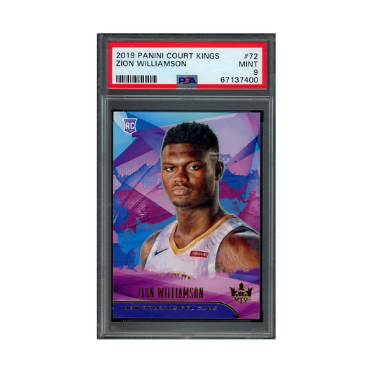 Zion Williamson 2019 Panini Court Kings Rookie PSA 9
