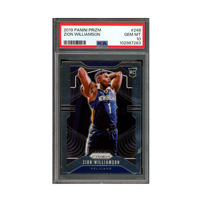 Zion Williamson 2019-20 Panini Prizm Basketball Rookie PSA 10