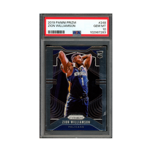 Zion Williamson 2019-20 Panini Prizm Basketball Rookie PSA 10