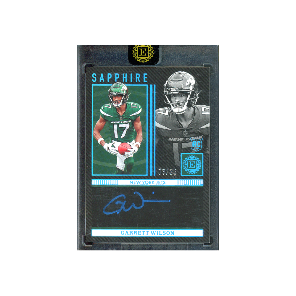 Garrett Wilson 2022 Panini Encased Football Sapphire Rookie Auto /25