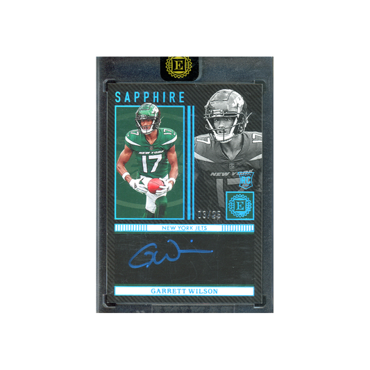 Garrett Wilson 2022 Panini Encased Football Sapphire Rookie Auto /25