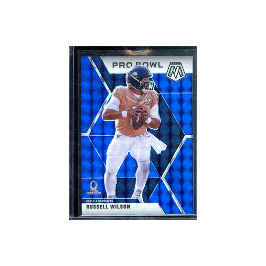 Russell Wilson 2020 Panini Mosaic Football Pro Bowl Blue /99