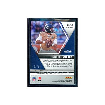 Russell Wilson 2020 Panini Mosaic Football Pro Bowl Red /80